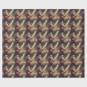 Cadeau Papier d'emballage Rock Star Santa