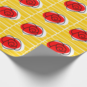 Cadeau Papier d'emballage Rose Espagnole