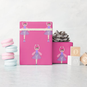 Cadeau Papier d'emballage Rose illusima Fée de Ballet
