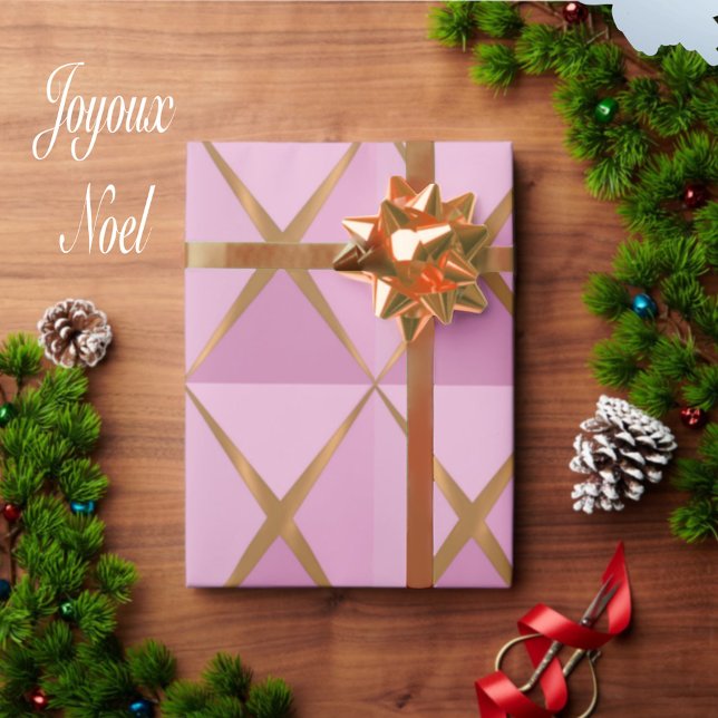 Cadeau Papier d'emballage rose Joyoux Noel (Créateur téléchargé)