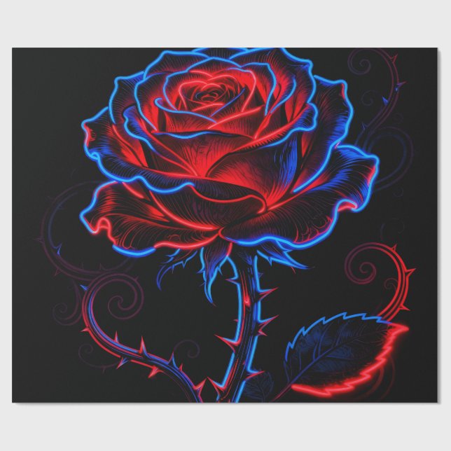 Cadeau Papier d'emballage Rose Néon (Plat)