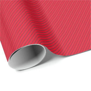 Cadeau Papier d'emballage - Rouge avec lignes HAMbyWG