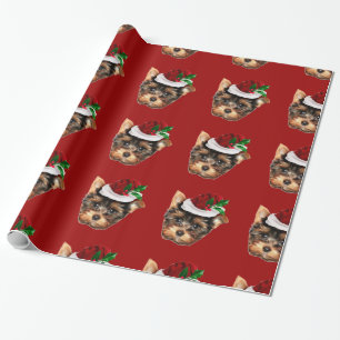 Cadeau Papier d'emballage rouge de Yorkshire Terrier de
