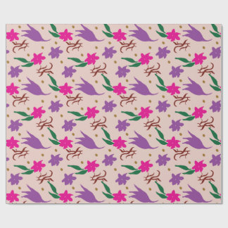 Cadeau Papier d'emballage Saison Jacaranda