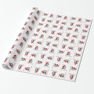 Cadeau Papier d'emballage Santa Claws CAT