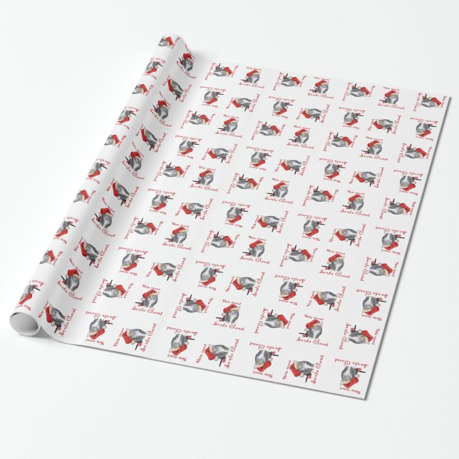 Cadeau Papier d'emballage Santa Claws CAT (Déroulé)
