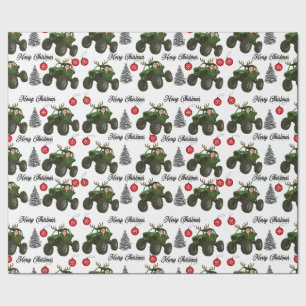 Cadeau Papier d'emballage Santa Off Road
