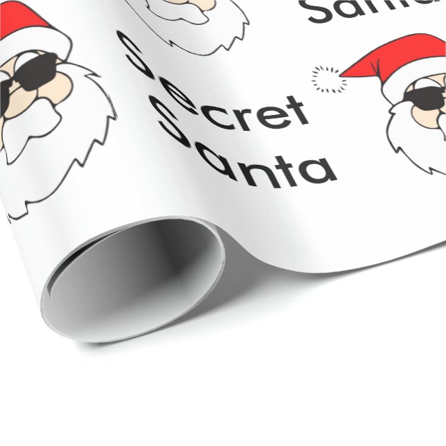 Cadeau Papier d'emballage secret de Père Noël (Coin rond)