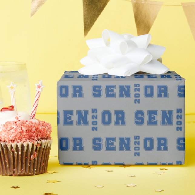 Cadeau Papier d'emballage Senior 2025 (Fête d'anniversaire)