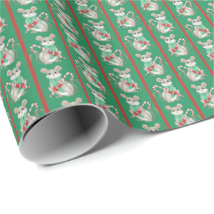 Cadeau Papier d'emballage Souris et Canne à sucre