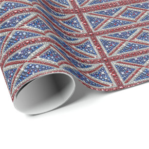 Cadeau Papier d'emballage spécial aux couleurs britanniqu