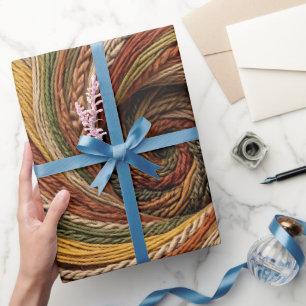 Cadeau Papier d'emballage spirale abstraite Terre Fil