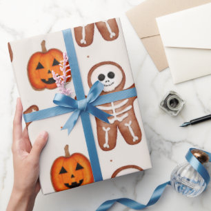 Cadeau Papier d'emballage squelette en pain d'épices Hall