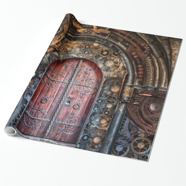 Cadeau Papier d'emballage Steampunk 17 (Déroulé)