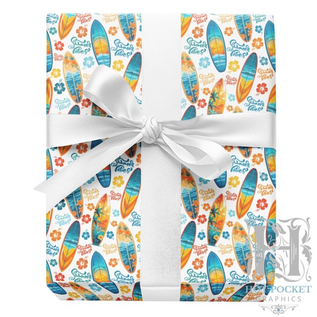 Cadeau Papier d'emballage Surfing (Créateur téléchargé)