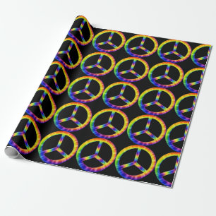 Cadeau Papier d'emballage symbole de paix Tie Dye