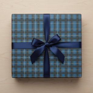 Cadeau Papier d'emballage Tartan Bleu Arctique