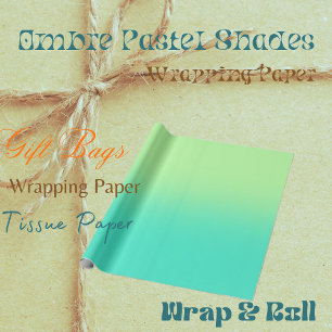 Cadeau Papier d'emballage Teintes Pastel Ombré