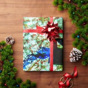 Cadeau Papier d'emballage texture bleu calme,Texture liss