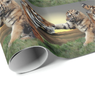 Cadeau Papier d'emballage Tigre et Petit