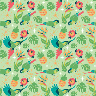 Cadeau Papier d'emballage Tiki Perroquet
