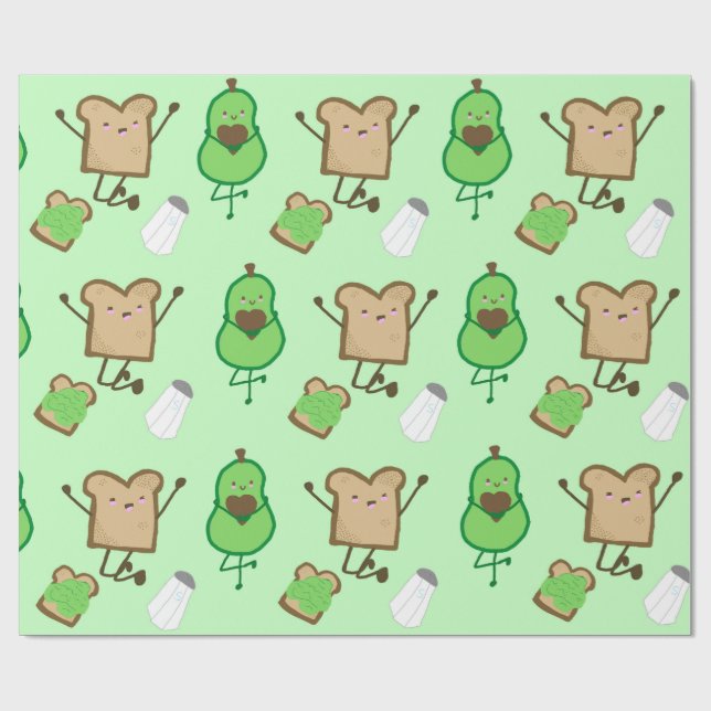 Cadeau Papier d'emballage Toast à l'avocat (Plat)