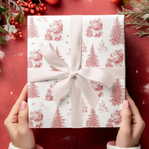 Cadeau Papier d'emballage Toile de Noël Nostalgique