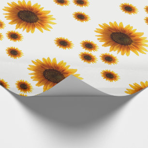 Cadeau Papier d'emballage Tournesol