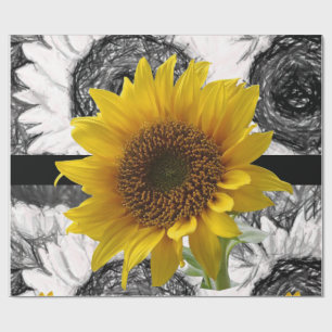 Cadeau Papier d'emballage Tournesol