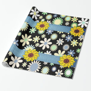 Cadeau Papier d'emballage Tournesol
