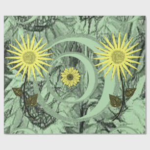 Cadeau Papier d'emballage Tournesol