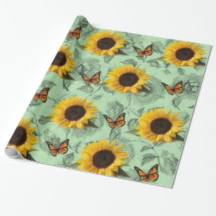 Cadeau Papier d'emballage Tournesol