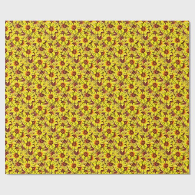 Cadeau Papier d'emballage Tournesol (Plat)