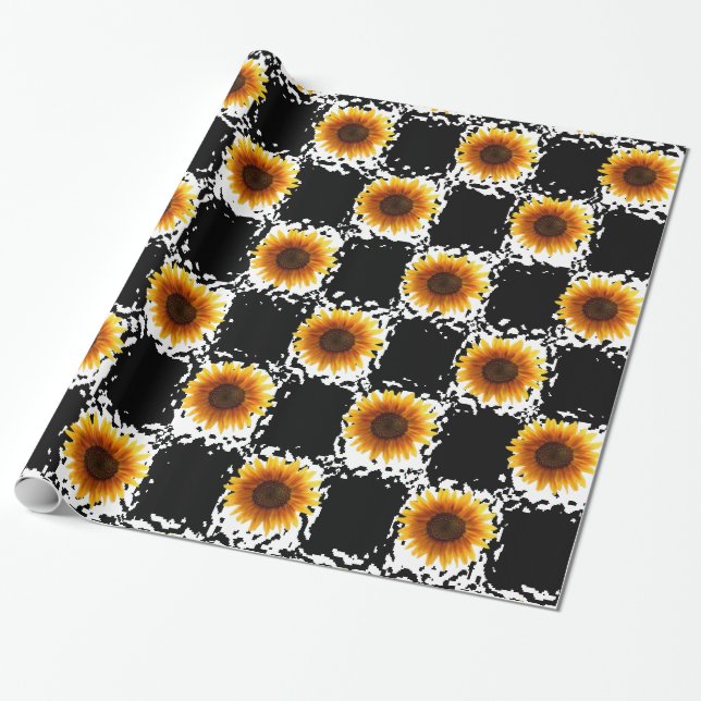 Cadeau Papier d'emballage Tournesol (Déroulé)