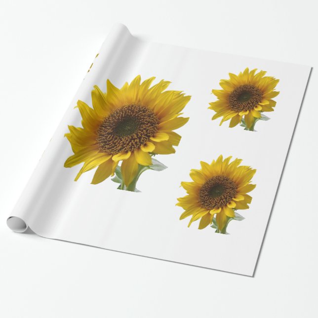 Cadeau Papier d'emballage Tournesol (Déroulé)