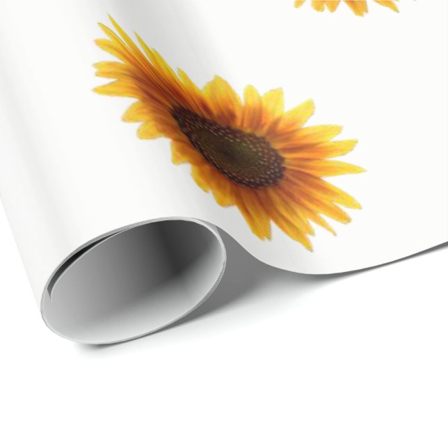 Cadeau Papier d'emballage Tournesol (Coin rond)