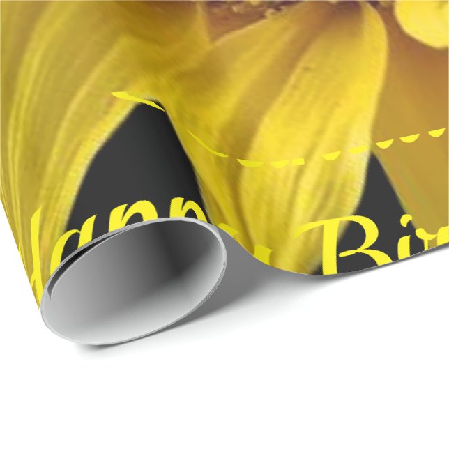 Cadeau Papier d'emballage Tournesol (Coin rond)
