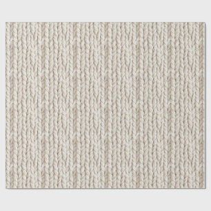 Cadeau Papier d'emballage tricot câble cosy