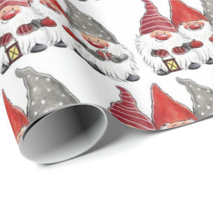 Cadeau Papier d'emballage - Trois Gnomes de Noël