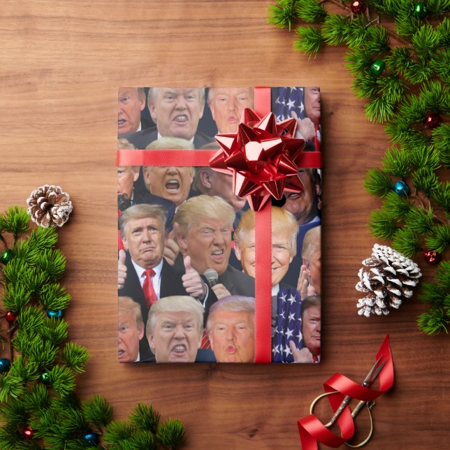 Cadeau Papier d'emballage Trump (Cadeau de vacances)