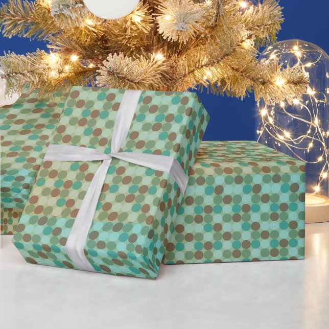 Cadeau papier d'emballage turquoise (Vacances)