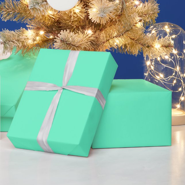 Cadeau Papier d'emballage Turquoise Néon (Vacances)