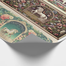 Papier d'emballage unique à licorne