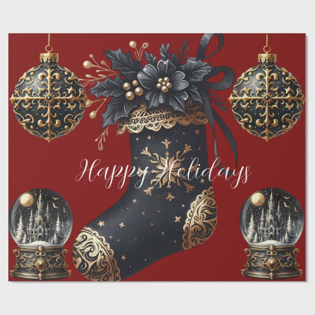Cadeau Papier d'emballage vacances gothiques (Plat)