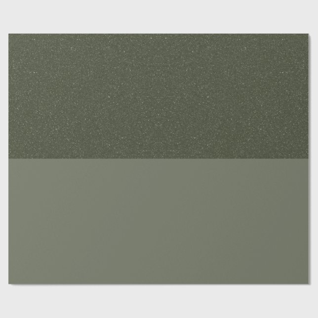 Cadeau Papier d'emballage vert mousse élégant – Personnal (Plat)