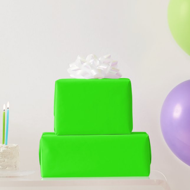 Cadeau Papier d'emballage vert néon (Cadeaux de fête)