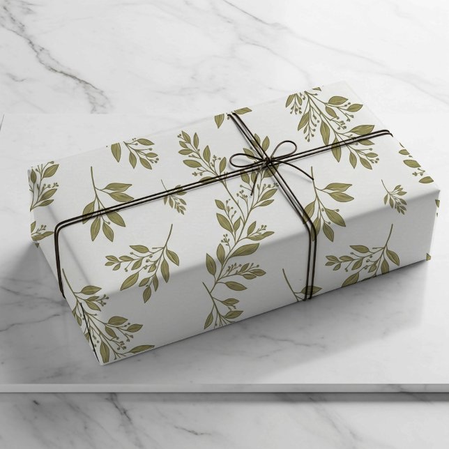 Cadeau Papier d'emballage vert sauge (Créateur téléchargé)
