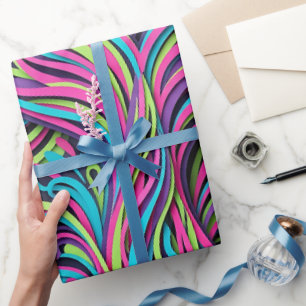 Cadeau Papier d'emballage vibrant avec une queue de balei