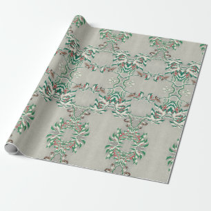 Cadeau Papier d'emballage vintage les années 70 Noël