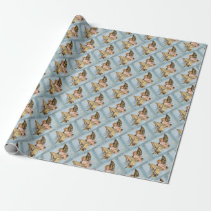 Cadeau Papier d'emballage vintage les années 70 Noël